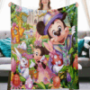 Plaid Mickey Mouse et Minnie Mouse Happy 1005 Couverture Plaid Polaire Plaid Canapé