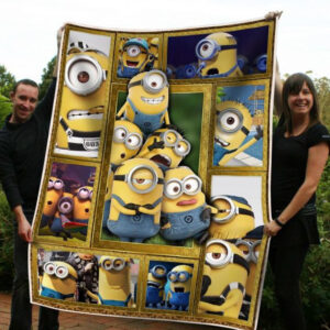 Plaid Minions Mel Bob Dave mignon Couverture Plaid Polaire Plaid Canapé