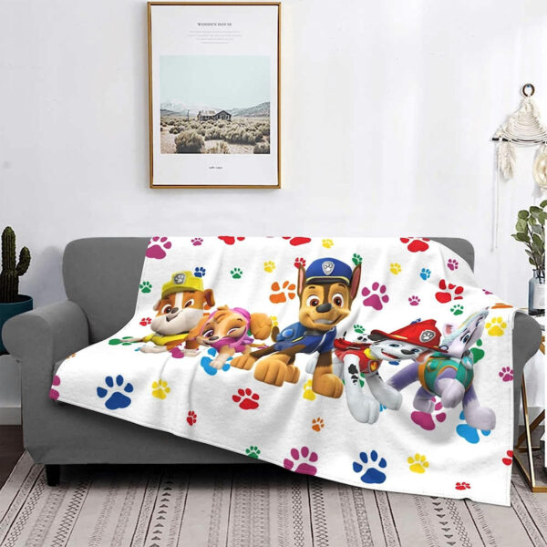 Plaid Personnages Pat' Patrouille 1022 Couverture Plaid Polaire Plaid Canapé – Image 2
