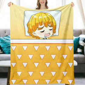 Plaid Demon Slayer Zenitsu 1002 Couverture Plaid Polaire Plaid Canapé