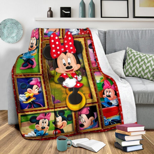 Plaid Mignon Minnie Mouse Disney Couverture Plaid Polaire Plaid Canapé – Image 2