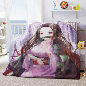 Plaid Demon Slayer Nezuko Kamado 1006 Couverture Plaid Polaire Plaid Canapé
