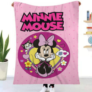 Plaid Minnie Mouse Disney Heureux 1003 Couverture Plaid Polaire Plaid Canapé