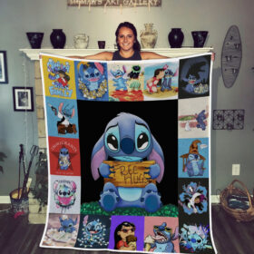 Plaid Stitch Free Hugs Visage mignon Couverture Plaid Polaire Plaid Canapé