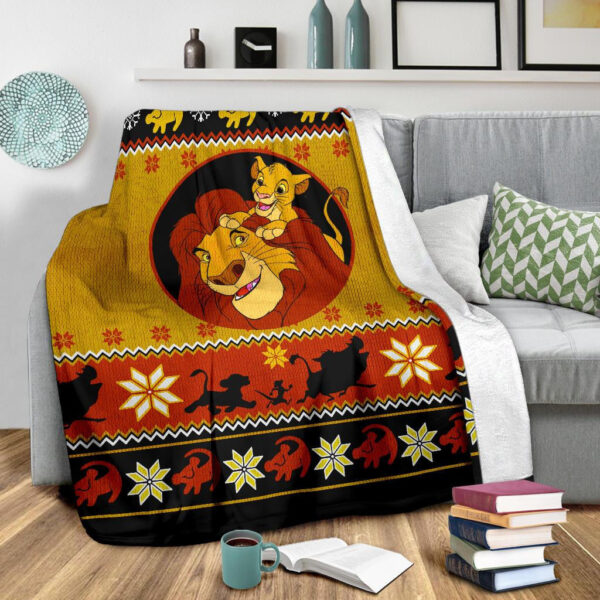 Plaid Noël du Roi Lion 02 Couverture Plaid Polaire Plaid Canapé