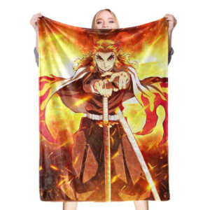 Plaid Demon Slayer Akaza Couverture Plaid Polaire Plaid Canapé