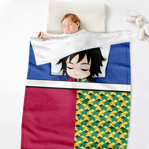 Plaid Demon Slayer Giyuu Tomioka 1002 Couverture Plaid Polaire Plaid Canapé – Image 2