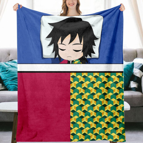 Plaid Demon Slayer Giyuu Tomioka 1002 Couverture Plaid Polaire Plaid Canapé