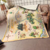 Plaid Carte en bois de Winnie l'ourson Couverture Plaid Polaire Plaid Canapé