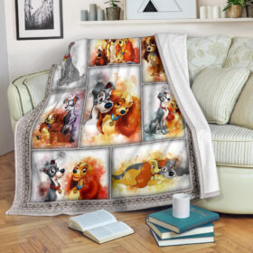 Plaid Dog Lady et le clochard Disney Couverture Plaid Polaire Plaid Canapé