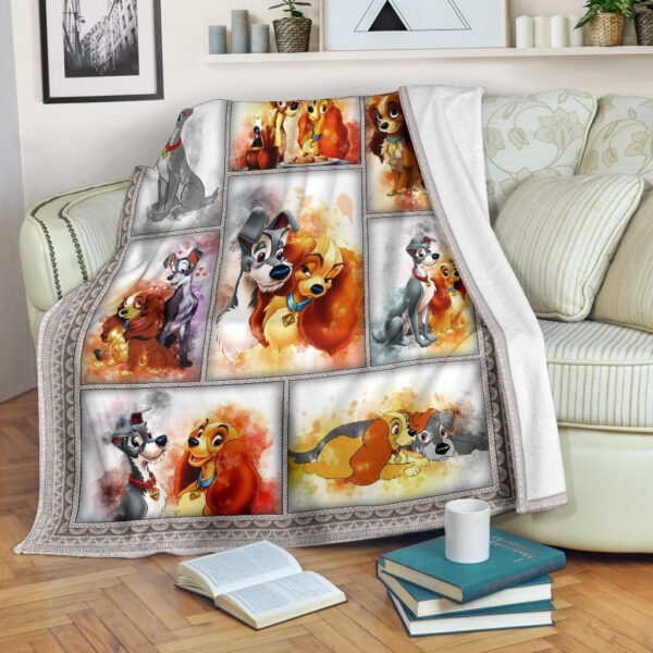 Plaid Dog Lady et le clochard Disney Couverture Plaid Polaire Plaid Canapé