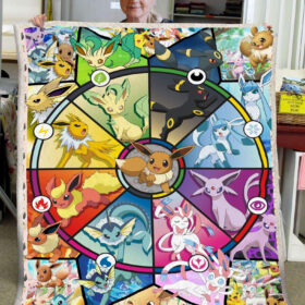 Plaid Pokémon Évoli Évolution Couverture Plaid Polaire Plaid Canapé