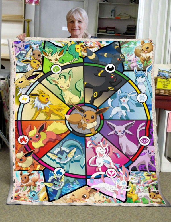 Plaid Pokémon Évoli Évolution Couverture Plaid Polaire Plaid Canapé