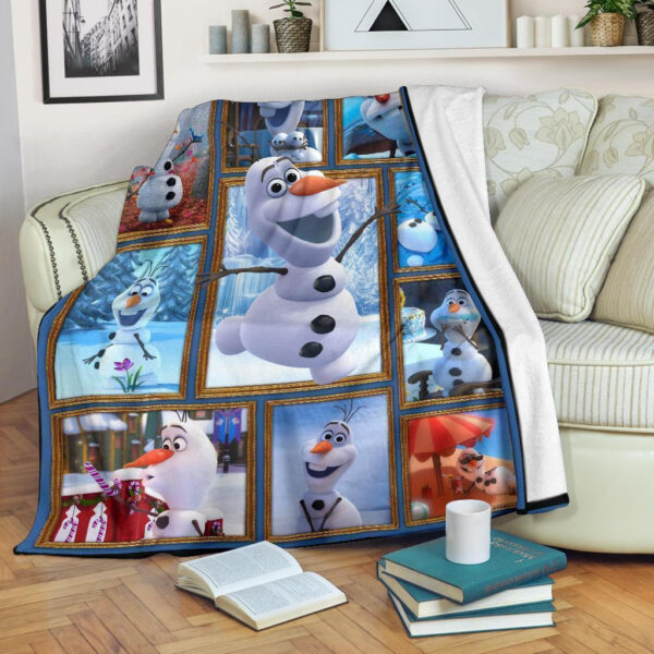 Plaid Olaf mignon La Reine des neiges 1003 Couverture Plaid Polaire Plaid Canapé – Image 2