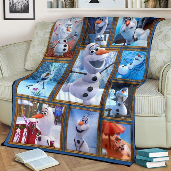 Plaid Olaf mignon La Reine des neiges 1003 Couverture Plaid Polaire Plaid Canapé – Image 3