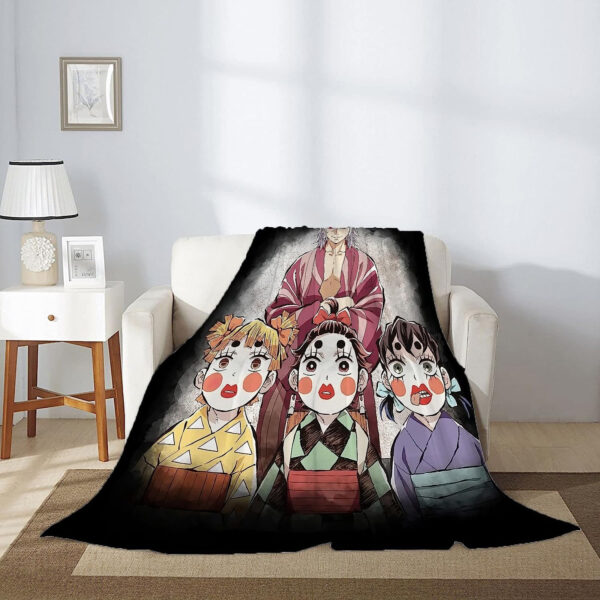 Plaid Demon Slayer Uzui Tengen Couverture Plaid Polaire Plaid Canapé – Image 2