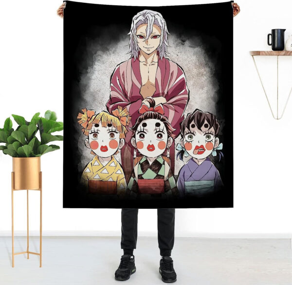 Plaid Demon Slayer Uzui Tengen Couverture Plaid Polaire Plaid Canapé