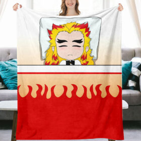 Plaid Demon Slayer Kyoujurou Rangoku 1002 Couverture Plaid Polaire Plaid Canapé