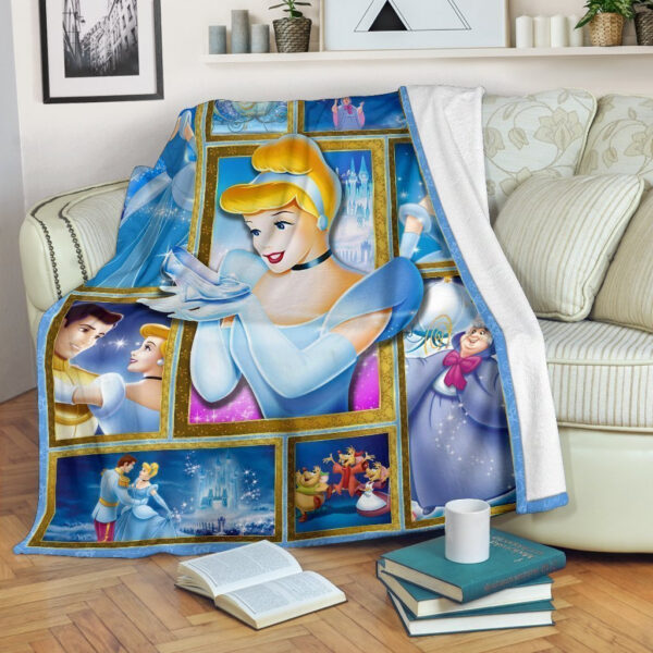 Plaid Princesse Cendrillon Disney Couverture Plaid Polaire Plaid Canapé – Image 2