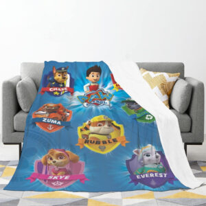 Plaid Personnages Pat' Patrouille 1003 Couverture Plaid Polaire Plaid Canapé