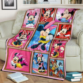 Plaid Minnie Mouse Adorable Couverture Plaid Polaire Plaid Canapé