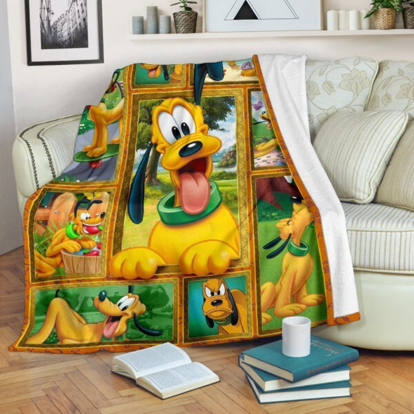 Plaid Mignon Pluto Jaune Disney Couverture Plaid Polaire Plaid Canapé – Image 2