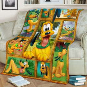 Plaid Mignon Pluto Jaune Disney Couverture Plaid Polaire Plaid Canapé