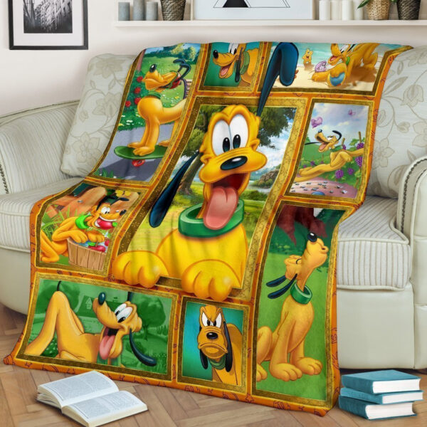 Plaid Mignon Pluto Jaune Disney Couverture Plaid Polaire Plaid Canapé