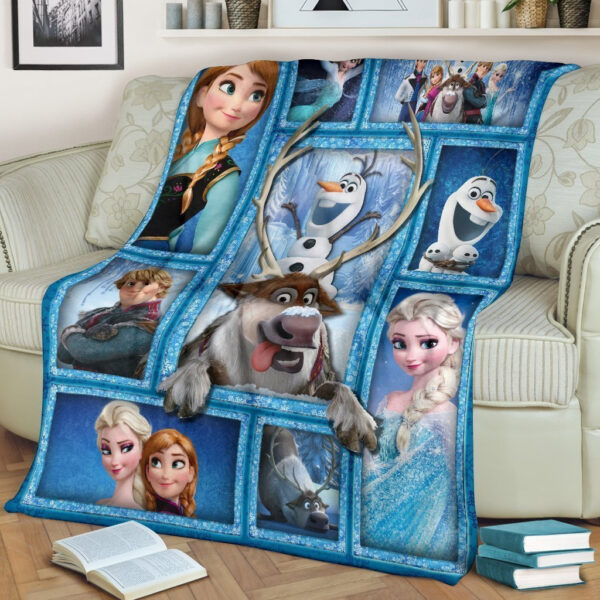 Plaid Tous les personnages La Reine des neiges Couverture Plaid Polaire Plaid Canapé – Image 2
