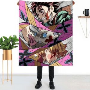 Plaid Demon Slayer Tanjiro Zenitsu Inosuke 1001 Couverture Plaid Polaire Plaid Canapé