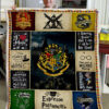 Plaid Harry Potter 4 maisons et citations Couverture Plaid Polaire Plaid Canapé