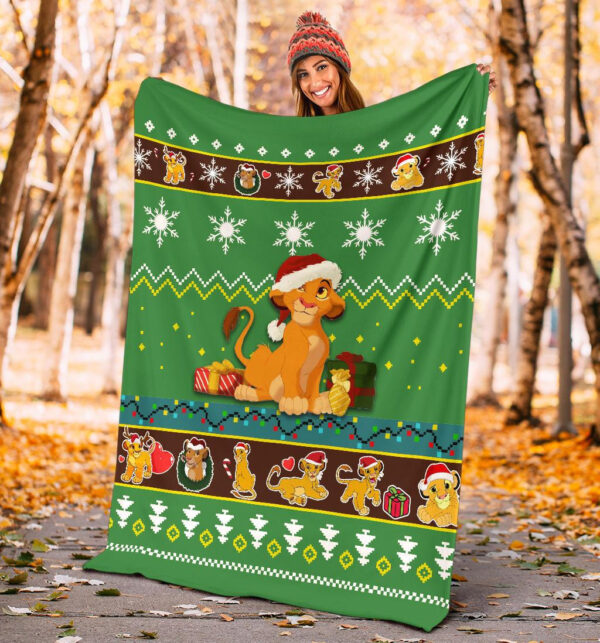 Plaid Noël du Roi Lion 01 Couverture Plaid Polaire Plaid Canapé – Image 3