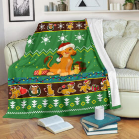 Plaid Noël du Roi Lion 01 Couverture Plaid Polaire Plaid Canapé