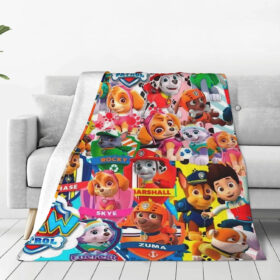 Plaid Personnages Pat’ Patrouille 1006 Couverture Plaid Polaire Plaid Canapé