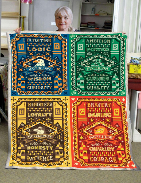 Plaid Les Quatre Maisons de Poudlard Harry Potter Couverture Plaid Polaire Plaid Canapé