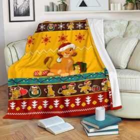 Plaid Roi Lion Noël 1002 Couverture Plaid Polaire Plaid Canapé
