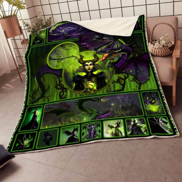Plaid Méchant Maléfique Vert Disney Couverture Plaid Polaire Plaid Canapé – Image 2
