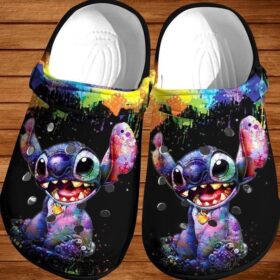 Sabots Stitch 3D Crocs,Lilo & Stitch Crocs Rubber Crocs Crocband Clogs, Comfy Footwear men and women size US