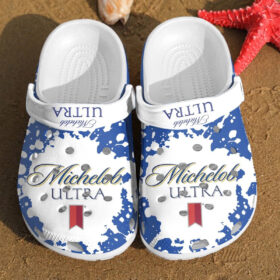 Sabots Michelob Ultra Crocs Crocband Clog Comfortable Water Shoes In Blue And White –  Clog