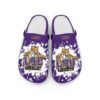 Sabots LSU Tigers Team Logo Crocband Clog Comfortable Water Shoes - Purple/Yellow