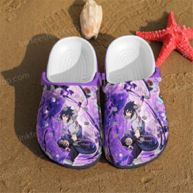 Sabots Uchiha Sasuke Anime Purple Theme Crocs Crocband Clog Comfortable Water Shoes –  Clog