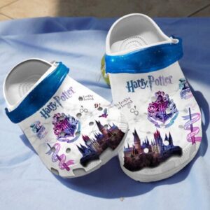 Sabots Harry Potter On White Theme Crocs Crocband Clog Comfortable Water Shoes -  Clog