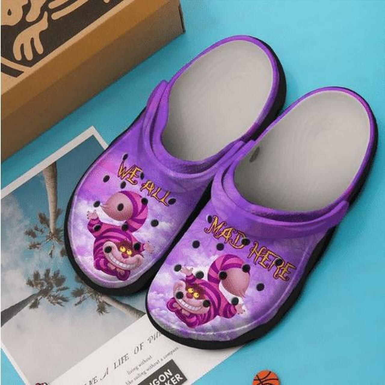 Sabots We’Re All Mad Alice In Wonderland Crocs Crocband Clog Comfortable Water Shoes - Clog