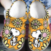 Sabots Snoopy With Flowers Design Crocs Crocband Clog Comfortable Water Shoes -  Clog