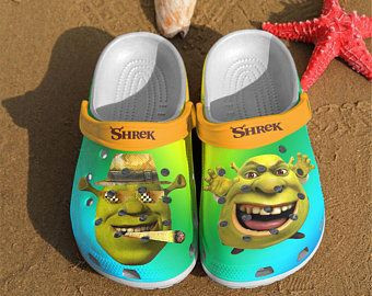 Sabots New Shrek Funny Crocs Crocband Clog Comfortable Water Shoes - Clog