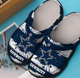 Sabots Dallas Cowboy Blue Star Crocs Crocband Clog Comfortable Water Shoes –  Clog