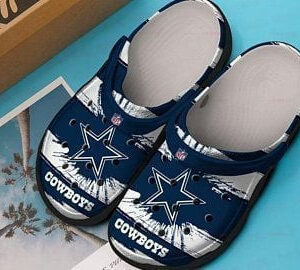 Sabots Dallas Cowboy Blue Star Crocs Crocband Clog Comfortable Water Shoes -  Clog