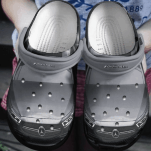 Sabots Mercedes Benz Car Pattern Crocs Classic Clogs Shoes In Grey For Racing -  Clog