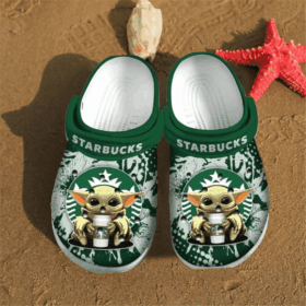 Sabots Baby Yoda Stabucks Pattern Crocs Classic Clogs Shoes In Green –  Clog