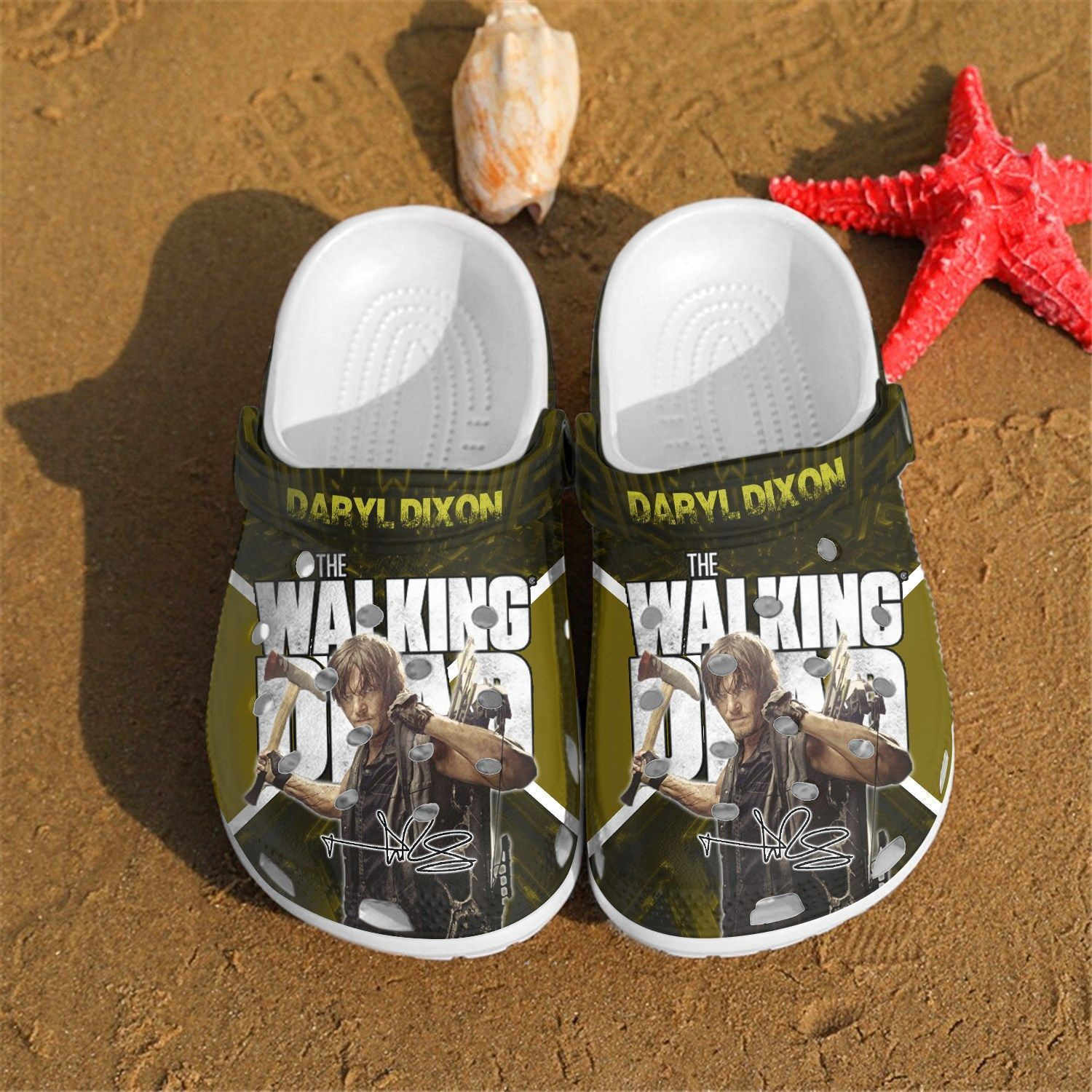 Sabots The Walking Dead Crocs Crocband Clog Comfortable Water Shoes - Clog